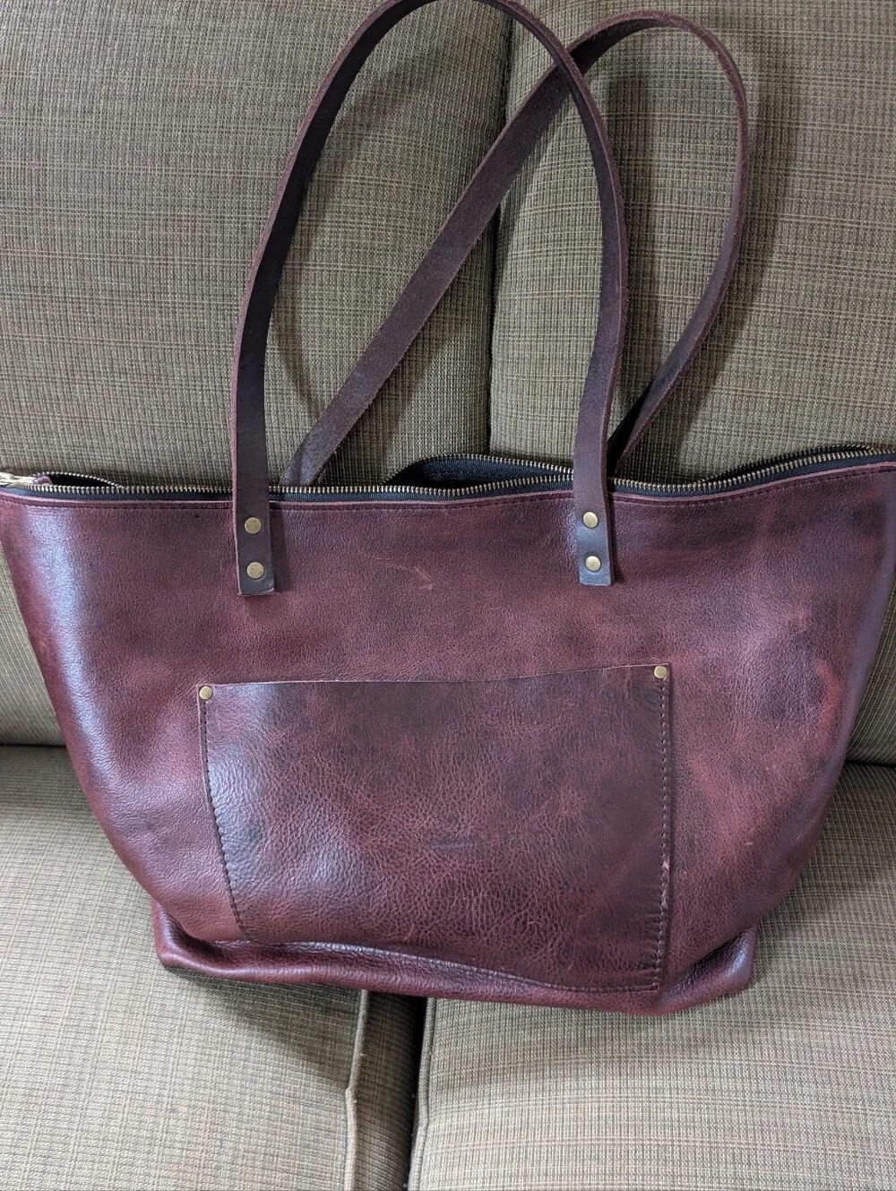 Portland Leather Good Oversized Zip Tote
